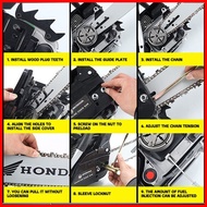 ♟ ◺ ۞ New Honda Chainsaw Original Gasoline Chainsaw 20/22/24 inches Portable Mini Chainsaw Metal To