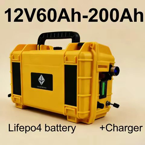 12V 150AH 80Ah LiFePO4 Portable Battery Multifunctional Suitcase Camp Inverter Car Lighter Duty-Free