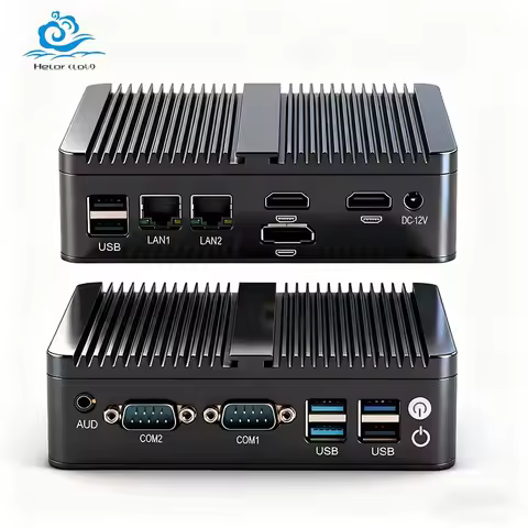 Inter Celeron J6412 N100 N150 Industrial Mini PC Support WiFi 3G/4G LTE Linux Pfsense Computer with 