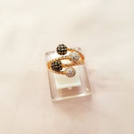 375 grade genuine gold gem adult ring