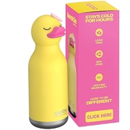 asobu Bestie Bottle Insulated Stainless Steel Water Bottle with Detachable Soft Animal Head Fun Drin