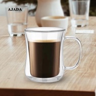 [ Double Walled Mug Drinking Glass Borosilicate Beverage Mug Espresso Cups Glass Cup Water Cup for Woman