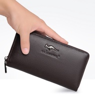 Saki Kangaroo Wallet Men's Long Wallet Business Wallet Men's Trendy Zipper Clutch Multifunctional Cl