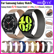 สายนาฬิกา For Samsung Galaxy Watch 6 6 Classic 43mm 47mm 40mm 44mm สาย สายรัดสแตนเลสของ Milanese สำหรับ Galaxy Watch 5 5 Pro Galaxy Watch 4 Classic Active 2 smart watch สาย Watchstrap