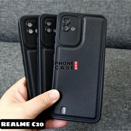 REALME C20 REALME C11 2021 CASE LEATHER PRO BLACK CASE BLACK REALME C20 REALME C11 2021