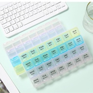 Transparent Transparent 7 days 4 Row 21 Compartments One week Box 28 Compartments Box Accessories 3 