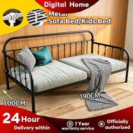 YAMY Metal Sofa Bed Single Daybed Iron sofa Frame Katil Bujang Besi Sofa Rehat 80CM/100CM/150CM (Bla