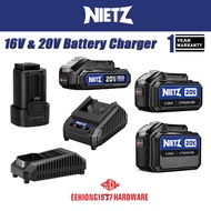 NIETZ 16V Battery Charger 20V Battery Charger Pengecas Bateri Mesin Cordless