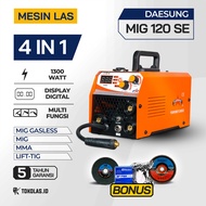 Mesin Travo Trafo Las CO2 Inverter Welding Daesung MIG 120 SE Flux Cored FCAW Tanpa Gas CO Korea Lif