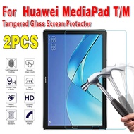 2 Keping Pelindung Skrin Tablet Kaca Terbaja untuk MediaPad 10.4 Pro 10.8 T3 T5 T8 T10 T10S M5 M6