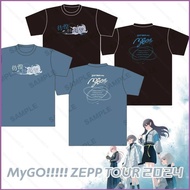 SQD Hot BanG Dream Its MyGO ZEPP TOUR 2024 Cosplay cloth 3D summer T-shirt Anime Short Sleeve Top