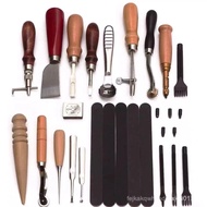 Diy Handmade Leather Carving Leather Art Tool 18-Piece Tool Set, Leather Sewing Tool Set