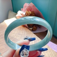 冰種藍水雪花棉翡翠手鐲 | 16圍 | 天然A貨翡翠 | 送禮