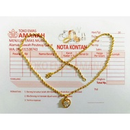 88.9k 15gram light gold threaded women's necklace is durable and does not fade gold necklace