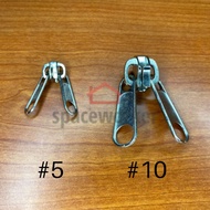#5 #10 Kepala Zip Nilon Dua Sisi / Nylon Double Sided Slider Zip Head