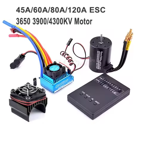 3650 2300kv 3100kv 3900kv 4300kv 5200kv Brushless Motor / 45A 60A 80A 120A Brushless ESC for 1:10 1/