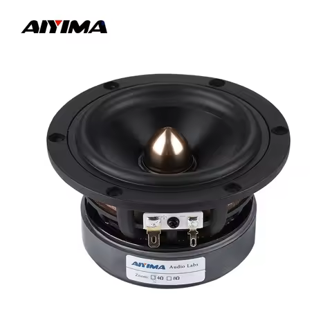 AIYIMA 1Pcs 4 Inch Midrange woofer Speaker 50W 4 Ohm 8 Ohm Bullet Audio Speaker 25 Core Ceramic Basi