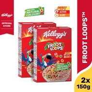 [แพ็คคู่] เคลล็อกส์ ฟรูตลูปส์ 150 กรัม Kelloggs Froot Loops 150 g ซีเรียล ซีเรียว ซีเรียลธัญพืช ซีเรียลผลไม้ คอนเฟลก ขนมกินเล่น