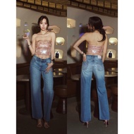 Fabrique.co-Low waist Essential jeans Pants Long Beautiful Low-waist Mid-waist