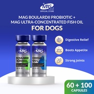 MAG Pet Supplement Deep Ocean Fish Oil & 10B Probiotics Omega-3(DHA&EPA) for dogs cats Skin & Coat I