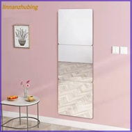 LINNANZHUBING 4 Pack Self Adhesive Wall Mirror Tiles 8 X 8 Inch Acrylic Small Mirrors Plastic Mirror