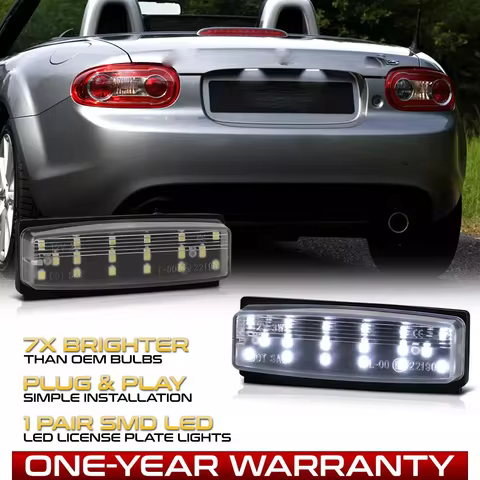 2pcs For Mazda MX5 Miata Roadster MK3(NC) MKIII 2006-2015 OEM#:NE55-51-270 A/C/D 6000K White LED Lic