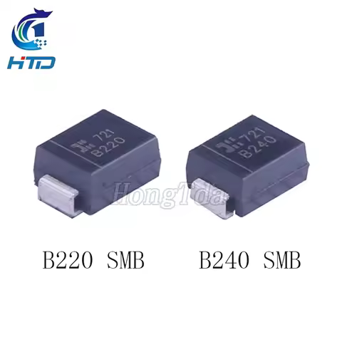 10/50PCS B220-13-F B230-13-F B240-13-F B250-13-F B260-13-F B2100-13-F 2A 20V-100V SMB(DO-214AA) Scho