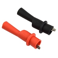 (MULSTORE) 1Pair Wire Tips Test Clip Clamp Red+Black for Multi-Meter Tester AC DC 10A 1000V