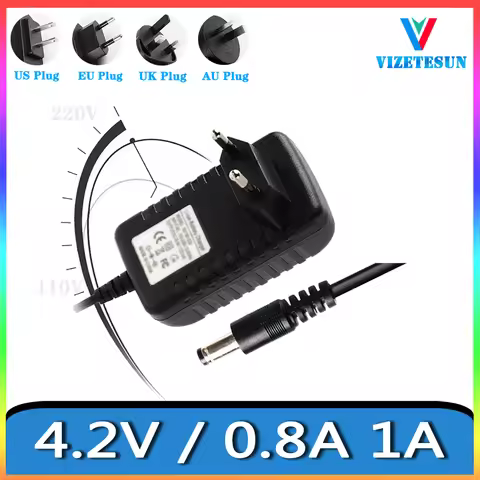 4.2V 800MA/1A Power Adapter 4.2V 0.8A 1A Charger Power Adapter