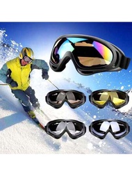 1入組戶外滑雪護目鏡,防濺水運動騎車護目鏡,防風防沙保護眼鏡