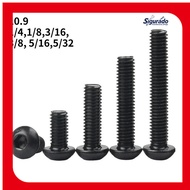 [queenstyle]10.9 Grade Inch Screw US Round Head Hexagon Screw 1/4, 1/8, 3/16, 3/8, 5/16, 5/32 【qs-MB