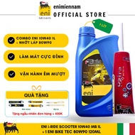 (Imported) Eni Scooter 10W40 1L engine oil Combo + 80W90 120ML Lubricant for scooters