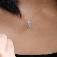 【華凜 akari】pt950 鉑金光芒海水藍寶石項鍊/現貨