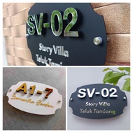 Acrylic House Number Embossed Letters 3D House Number Sponge Heart