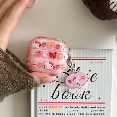 Earphone Case For Airpods 4 1 2 3 Pro 2 3 Cute Sanrio Hello Kitty Wireless Bluetooth Headset Protect