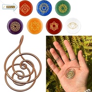 CAUSI Spiral Palm Ring, Jewelry Accessories Handmade Copper Palm Ring, Creative Gift Adjustable Reik