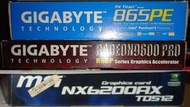末代AGP顯示卡顯卡王者的盒 MSI NX6200AX, GA GV-R96P256D