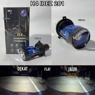 CAHAYA IBEZ 201 - H4 LED Purple Lens Flat Light Headlight Lampu LED Motor Lampu Depan Motor