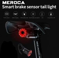 MEROCA Folding Bicycle Rear LAMP Foldie Bike Sensor LIGHT MTB Bmx Road Bike Fixie Mountain Bike