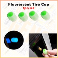Luminuos Valve Cap Silicone Fluorescent Tire Cap Tyre Nut Penutup Tayar Stem Air Caps Cover Glowing Tire Nut DIY Stylish