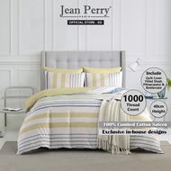Jean Perry Luxury Hotel 1000TC Cotton Quilt Cover Set I Fitted Sheet I Bedsheet Cover I Cotton Bedsh