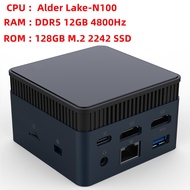 ZX01 PLUS Alder Lake-N100 Windows 11 Portable MINI PC DDR5 12GB 512GB SSD WiFi5 BT4.2 4K Dual HD Mini PC Desktop Office Computer