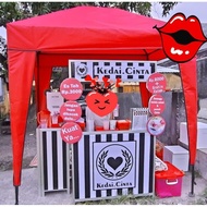 TENDA CAFE TENT ROOF CLOTH SIZE 1.5X1.5M&1.5X2&2x2m&2x3m&3x3m&3x4m