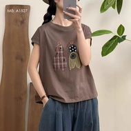 T-shirt Sleeveless Retro embroidery - A1527