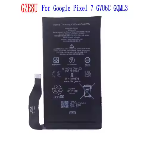 1x 4335mAh / 16.81Wh GZE8U Pixel 7 Phone Replacement Battery For Google Pixel7 7 5G GVU6C GQML3 Batt
