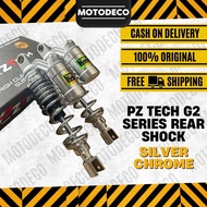 PZ TECH G2 SERIES REAR SHOCK SILVER/CHROME AEROX / NMAX V1/V2 / PCX 160