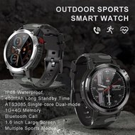 Outdoor Sports Bluetooth Call Military Smart Watch Men 1.6" 400mAh Fitness Tracker Health Monitoring 3ATM Waterproof Smartwatch