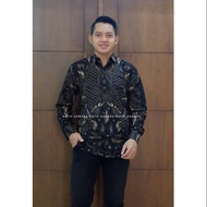 KEMEJA Full Shirt With Permadi motif solo batik Shirt For Men premium Long Sleeve