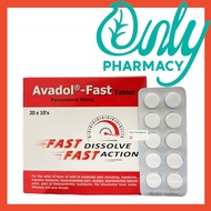 Avadol- Fast Tablet Paracetamol 500mg 10 tablets/strip (Similar to Panadol Actifast) AVADOL FAST TAB