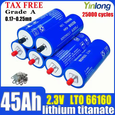 No tax New Original yinlong 2.3v 45ah lithium titanate battery lto 66160 DIY 12V 24V 48V solar speak